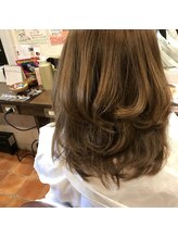 美容室 カナリア(Canaria) レイヤーカットこなれ感グレージュスタイル/30代/40代/50代/60代