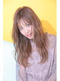 【Zina】フェアリーカールシースルーバンググレージュ