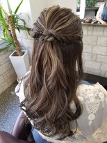 櫛の屋&nbsp;ゆるふわロープ編みハーフアップ♪（elescondite  ゆっこ）