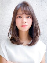 アグノス 青山(Agnos) 大人可愛い毛先パーマ♪厚めバングローライトデザインカラー☆