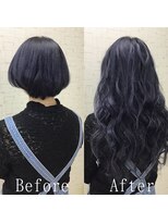 エクステ専門店あるじゃんすー 柏店&nbsp;ネイビーブラックカラー#シールエクステ#地毛風カラー#柏