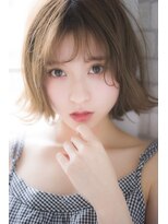 アッシュ ヘアーメイク 桐生(ash hair×make) 20代30代40代/外ハネ/透明感/アッシュベージュ/大人ボブ