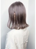 洗練された大人かわいい×小顔ワンレン×ラベンダーベージュ