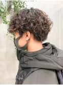 メンズマッシュ、メンズパーマ、くるくるパーマ、強めパーマ