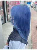 青髪/ブルー/バイオレット/ケアブリーチ/渋谷/渋谷駅