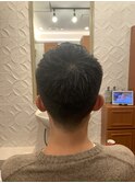 フェード×爽やかアップバング×メンズショート<理容室>