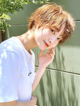 ディッセンバー 神宮前(December) 小顔マッシュショートグレージュカラーパーマ20代渋谷原宿神宮前