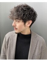 ロンド アンブル 四条烏丸(Lond ambre) 【Lond ambre】アッシュブラックマッシュパーマウルフ