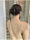 20代30代大人可愛い◎グレージュ上品タイトヘアセット