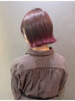 ダム(DaM)&nbsp;ピンクグラデーション切りっぱなしボブ