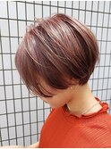 ペールピンクショートボブ