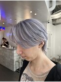 メンズセンターパート/ダブルカラー/ブリーチ/髪質改善/原宿