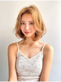 【Lloyd 大宮】ハニーブロンド×センターパートミディアム