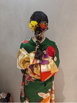 ヒカリス 東三国(HIKARIS) 笑顔あふれるヘアセット/編みおろしアレンジ/成人式