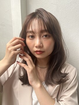 ロンドプランタン 恵比寿(Lond Printemps) ウルフレイヤーカット顔周り前髪韓国ミディアムロング/恵比寿