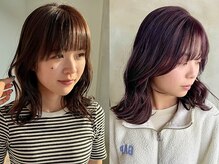 【ブリーチなしダブルカラーで叶える透明感】赤みを消したアッシュやグレージュが得意