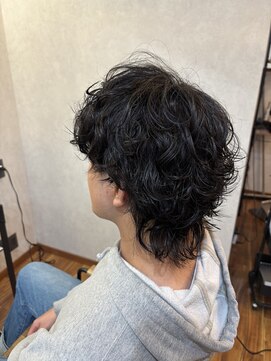 シャドーパーマ×ミディアム