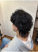 シャドーパーマ×ミディアム