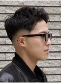 ミドルスキンフェード+眉毛カット