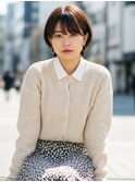 忙しい30代に人気!越谷の時短ヘイリーボブ×ヘーゼルグレージュ