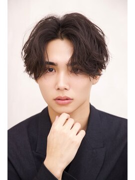 ルーシー 福岡大名店(LUCEY) センターパートフェザーパーマシャドウパーマメンズパーマ