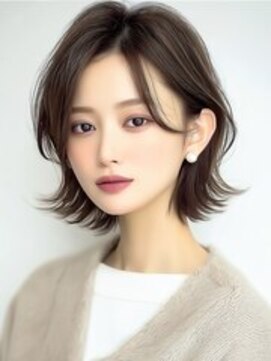 ニド(Nido.) 小顔くびれショートボブ☆外ハネレイヤー×シースルーバング