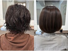 グラム(glam)の雰囲気(glamの髪質改善で乾かすだけで艶とまとまりが手に入ります。)