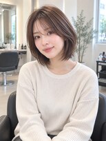 フレイムス ヘアアンドリラックス 大宮東口店(Frames)&nbsp;レイヤーボブ髪型20代30代40代50代前髪あり前髪なし面長丸顔大宮