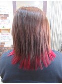 オシャレ可愛い襟足ピンク