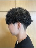 メンズマッシュ波巻きスパイラルパーマ