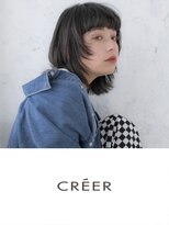 クレール 塚口店(CREER)&nbsp;顔周りレイヤーのマッシュボブウルフ　前髪パッツン