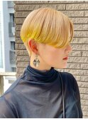 ハンサムショート×ハイトーンベージュカラー◎