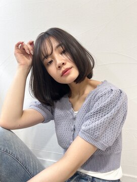 クラン(Chlan) 愛されシースルーバング×艶感ウェットヘア×大人韓国ボブ