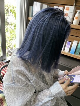 ヘアカロン 熊本本店(Hair CALON) ブルー/バレイヤージュ