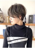 ハンサムショート/ショート/オリーブベージュ/髪質改善