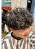 メンズカット＋ナチュラルパーマ(眉カット付き) ￥12500→￥9900