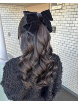 ソノ(sono)&nbsp;ハーフポニー　リボン　パーティヘア　イベントヘアセット