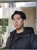 73分けナチュラルパーマ