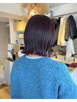 クロレ(CLORE) 切りっぱなしボブ 外ハネ ボブ 暖色カラー 20代 30代 40代