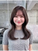 美髪韓国レイヤーイメチェン似合わせ小顔シースルーワイドバング