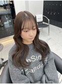 アッシュブラウン/くびれ巻き