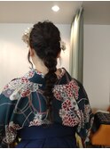 浴衣着付け&ヘアアレンジ¥8400 ２番　編み下ろしスタイル