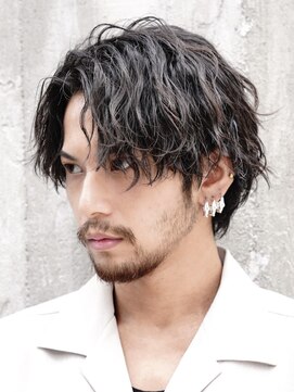 フィフス 渋谷(fifth) センターパート渋谷ルーズパーマシャドウパーマ波巻きパーマ緩め