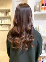 キャアリー(Caary)&nbsp;福山市美容院Caary 艶感アップボルドーブラウンカラー 20代30代