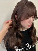 韓国レイヤーカット/顔周りレイヤー/くびれ/夏カラー