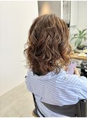 朝楽5分で可愛い海外ガールのくせ毛風ボブパーマスタイル◎