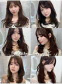 レイヤーカットハッシュカットミディアムレイヤー顔周りカット