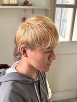 エクファ ヘア リゾート 大津 瀬田店(ex-fa hair resort)&nbsp;ミルクティーブロンド/ダークブルー/デジタルパーマ/大津/瀬田