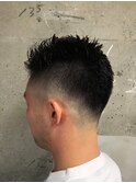 ショートレイヤートランクスヘアくせ毛風パーマ