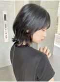 ひし形ショートウルフ／アッシュブラウン／表参道／30代40代50代